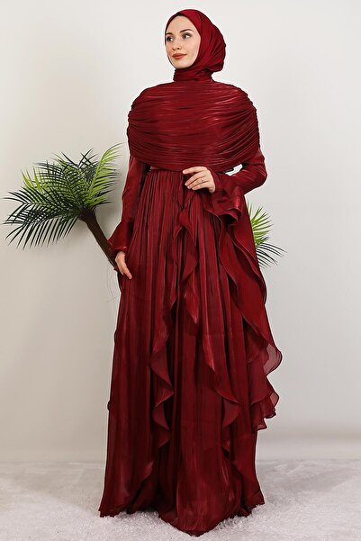 giz astore Ebru Yoryo Abiye Bordo