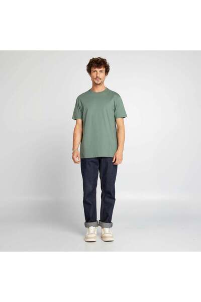 KIABI Round-neck cotton T-shirt GREEN