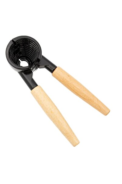 SHOPIENS Nutcracker with large slot and long wooden handles, 18 cm