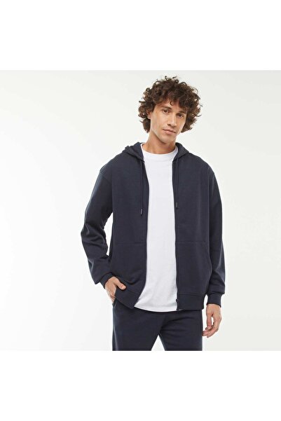 KIABI Zip-up sweatshirt fabric hoodie BLUE