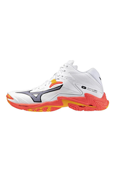 MIZUNO Wave Lightning Z8 MID Unisex Voleybol Ayakkabısı Beyaz / Turuncu