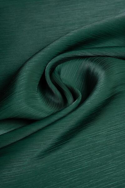 Kumaş Deposu Deren Yeşil Renk Abiye Tül Dokuma Kumaş