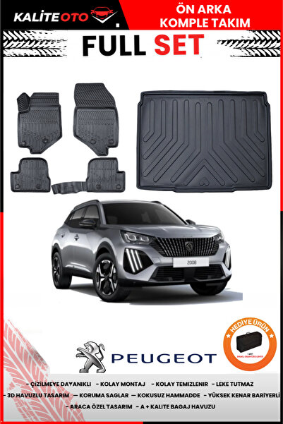 ko kaliteoto Peugeot 2008 2021-2022-2023-2024-2025 Model Üst Bagaj Havuzu+Pas...