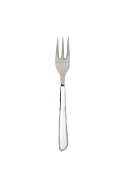 SHOPIENS ® Stainless Steel Dessert Fork with White Handle Detail, 14 cm