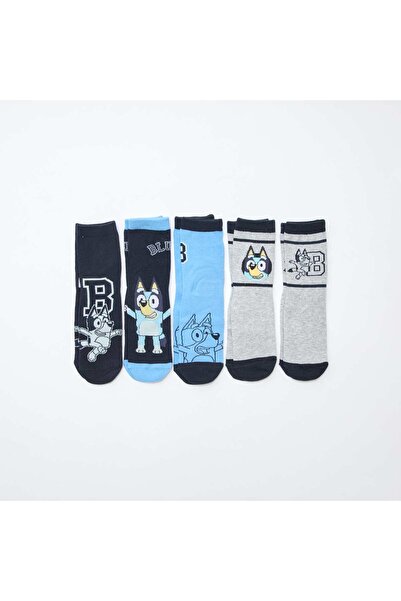 KIABI 5-Pack of 'Bluey' High-Crew Socks BLUE