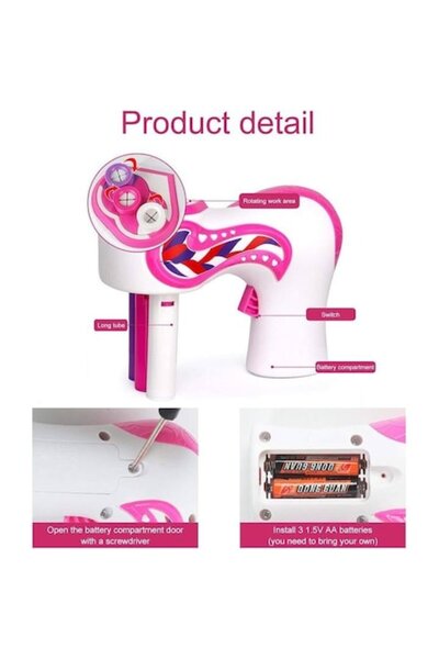 dalimag Mașină de împletit păr pentru copii, 6+, alb-roz