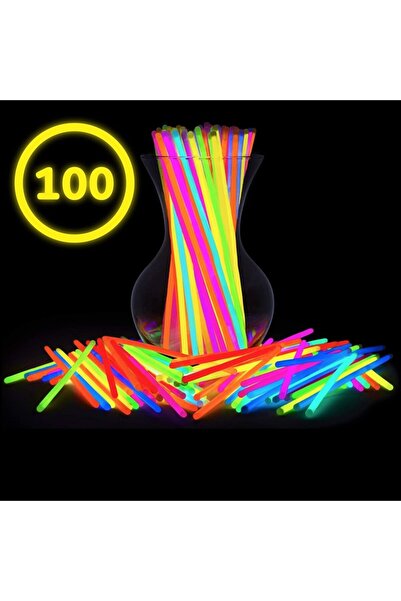 PROCART Glow sticks, various colors, set of 100 pieces Yellow