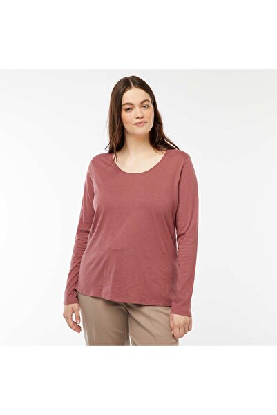 KIABI Plain long-sleeved jersey T-shirt PINK