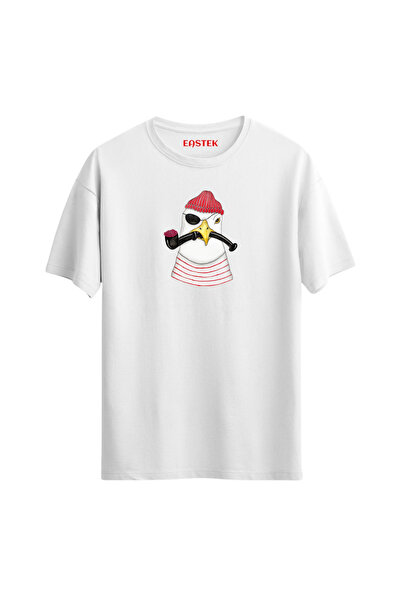 Açık Garaj تي شيرت مطبوع عليه قراصنة النورس، تي شيرت رجالي، تي شيرت نسائي، تي شيرت للجنسين