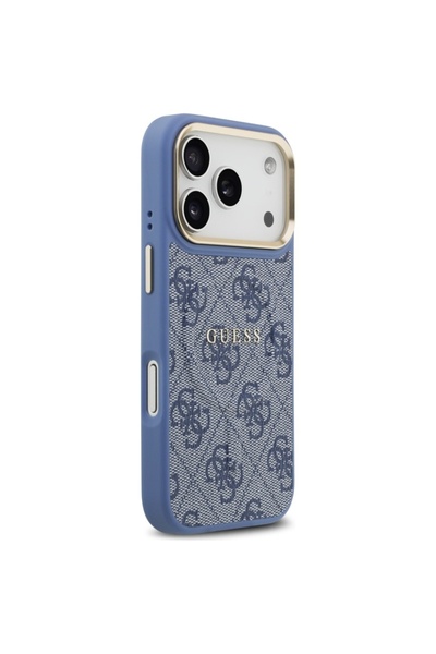 Guess Θήκη για iPhone 17 Pro, Σκληρή θήκη 4G Classic MagSafe, Μπλε