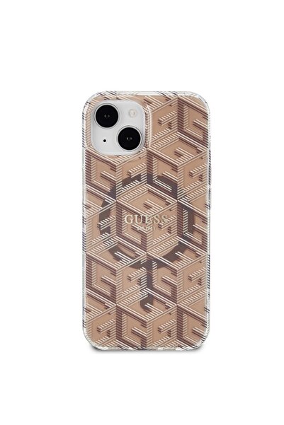 Guess Θήκη για iPhone 15, IML GCube MagSafe, - Καφέ