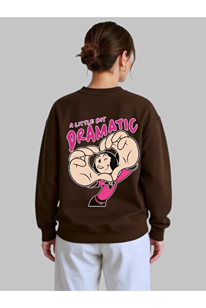 ArtYus Unisex cu mânecă lungă Dramatic Safinaz Transfer la spate cu imprimeu ...