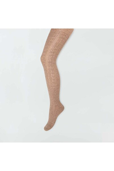 KIABI Warm knit tights - Pack of 2 KHAKI