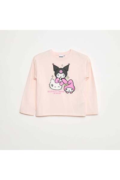 KIABI تي شيرت مطبوع عليه هالو كيتي باللون الوردي