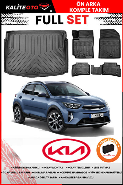 ko kaliteoto Kia Stonic 2022-2023-2024-2025 Model Bagaj Havuzu+Paspas Takımı ...