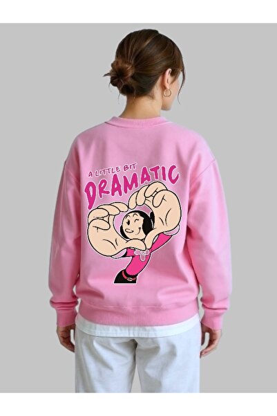 ArtYus سويت شيرت بياقة دائرية مطبوعة بتصميم دراماتيك سافيناز للجنسين بأكمام ط...