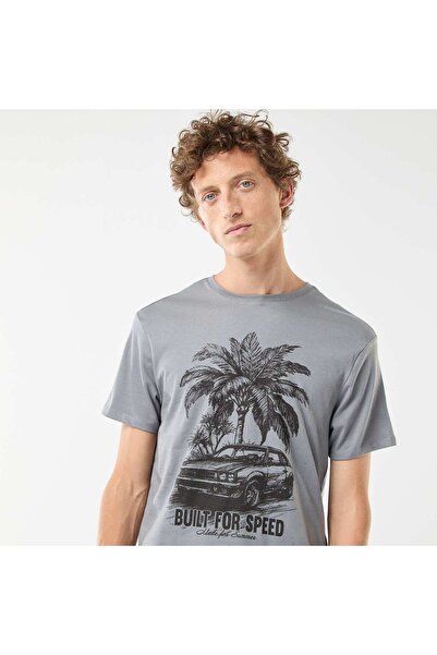 KIABI Short-sleeved printed T-shirt GREY