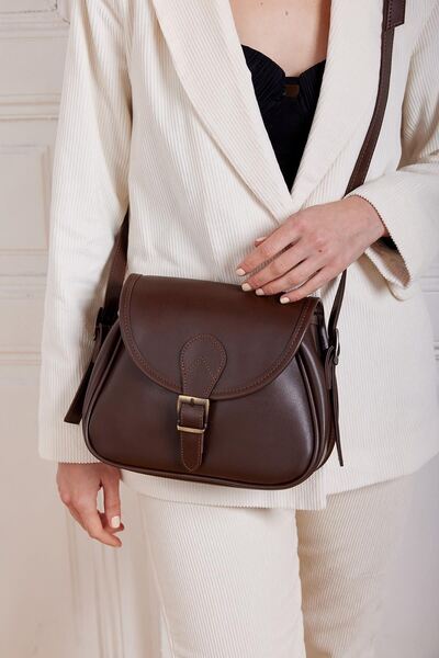 cosybag. Geantă de umăr cu curea încrucișată pentru femei Bitter Brown