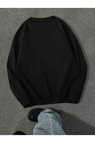 uyguntarz Unisex Love Me More Printed Oversize Sweatshirt