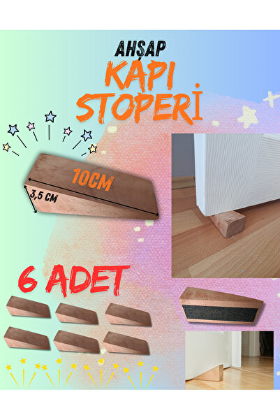 yılmaz ahşap AHŞAP KAPI STOPERİ HAM 6 ADET