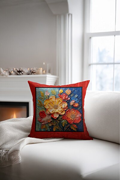 Limon Soft Husă de pernă cu flori, Digital cu imprimeu , Husă de pernă unică,...