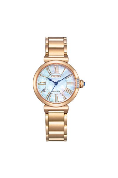 Citizen ساعة نسائية تناظرية بمينا متعدد الألوان - EM1063-89D
