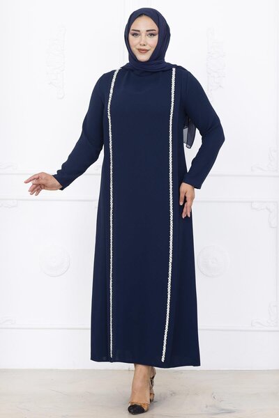 Amine Hüma Yakut Abiye Elbise Lacivert