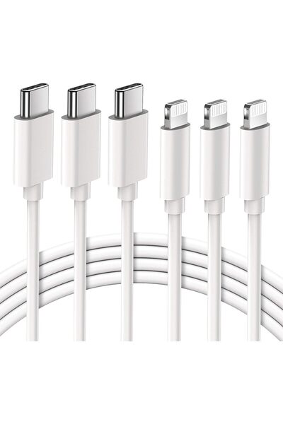Quntis USB C to Lightning Cable 3 Pack 6FT MFi Certified iPhone Fast Charger Cord