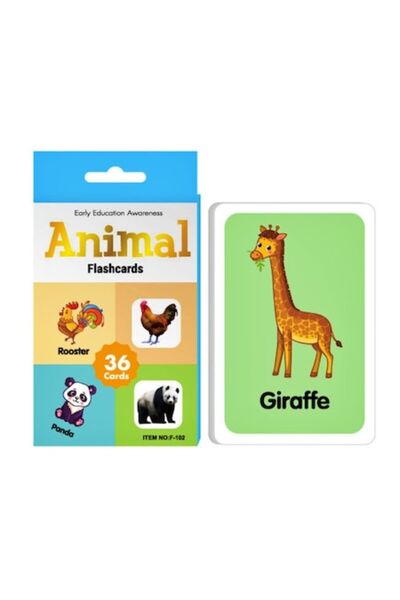 ARISTEF Set 36 de fișe educaționale și interactive pentru învățarea animalelo...