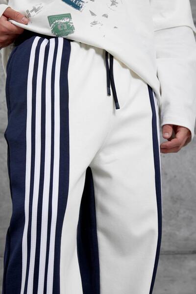 NOMARC Erkek Lacivert Nmrc Çizgili Baggy Eşofman Altı