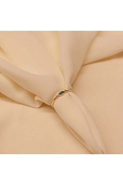 TAHAN MÜCEVHERAT Zümrüt Taşlı Minimal Yüzük-20