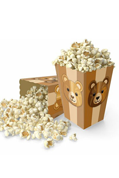 parti pera Ayı Temalı Mısır Kutusu 8 Adet Popcorn