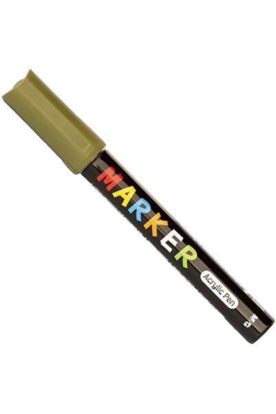 M&G Online Acrylic paint marker, round tip, 2mm, olive green, M&G