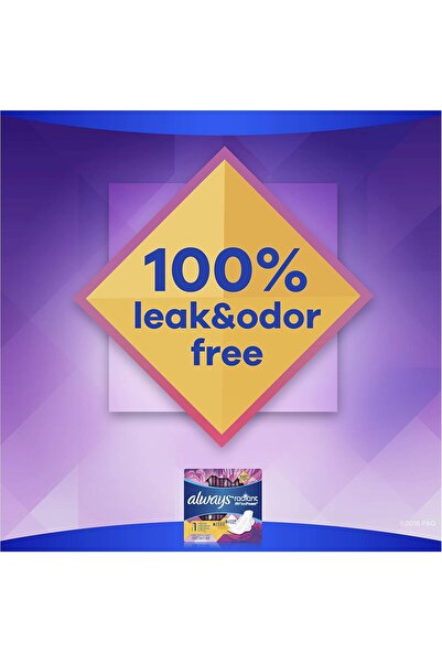 Always Radiant Pads with Wings, Regular Absorbency, Scented, 15 Count – Soft, Comfortable, Leak Protection