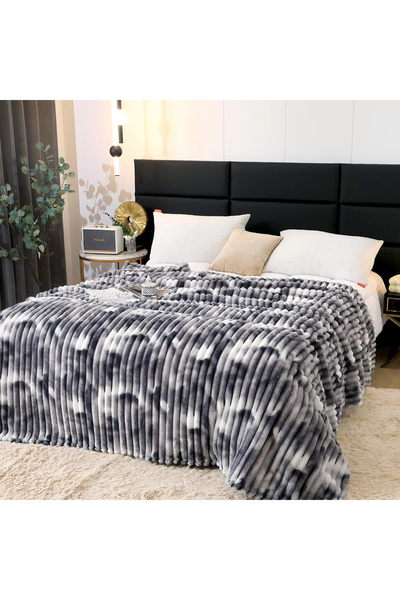 OEM Cocolino fluffy blanket, 200x230 cm, gray, PCB530