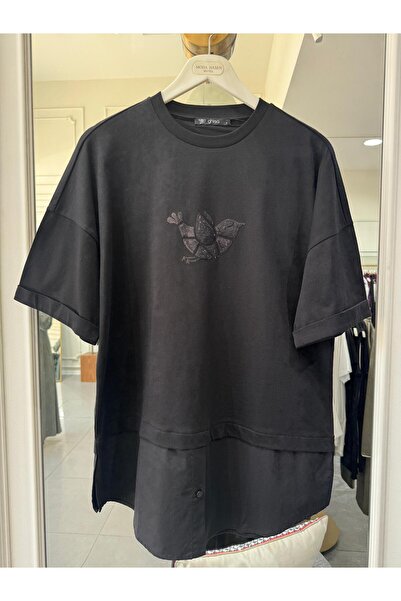 Ghisa KUŞ DESEN KISA KOLLU TİŞÖRT