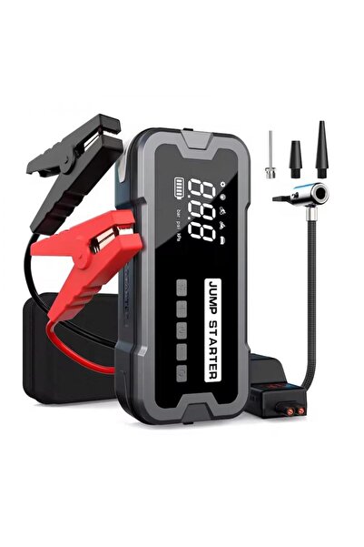 Guangzhou Fuzhixiang Auto Accessories Co External car starter battery / Jump Starter 12 V with 4.35 bar compressor, starting current 2000