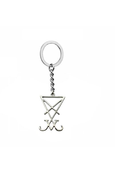 Yuchicly سلسلة مفاتيح Sigil of Lucifer للنساء والرجال - معدنية ذات طابع غامض