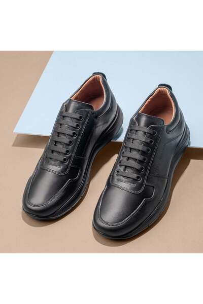 Modlet.ro Men's black leather lace-up casual shoes MOD13251