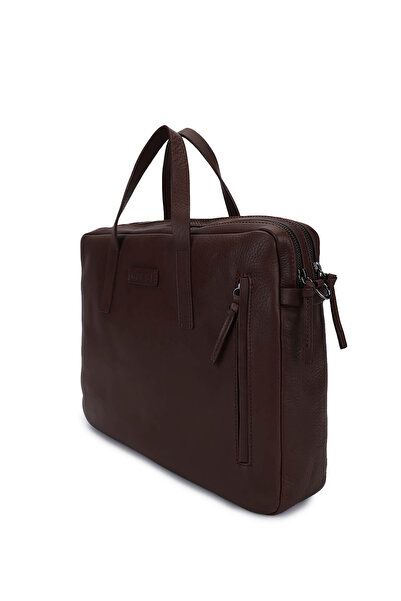 Bruno Rossi Bag Men's Genuine Leather Brown Briefcase