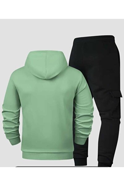 ORVIO Group Men's Hooded Teddy Bear Printed - Tracksuit Set