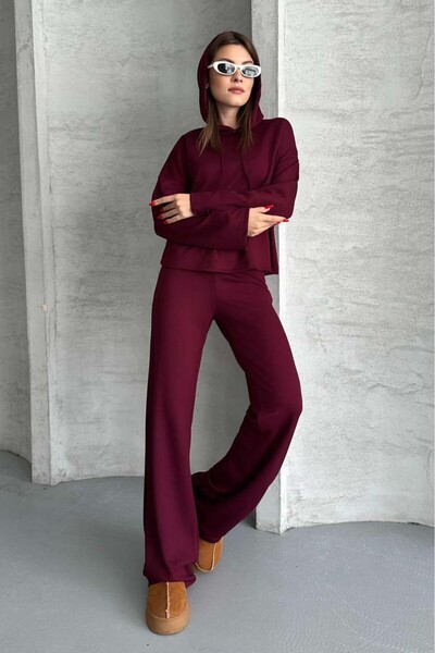 TOFİSA Modal Tracksuit Set Claret Red - 27714