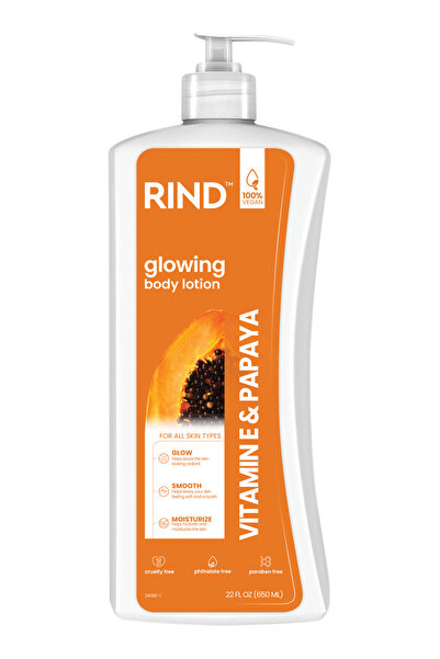 RIND عبوة من 6 لوشن للجسم بفيتامين E والبابايا (650 مل)