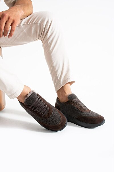 MEEGORA Men's Brown Casual Suede Shoes
