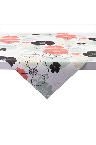 Mank Fețe de masă, Linclass - NORA (imprimare florală roșu-gri) / 80 x 80 cm ...