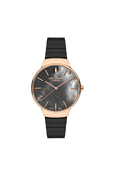 Lee Cooper ساعة نسائية أنالوج بمينا أسود - LC07342.430