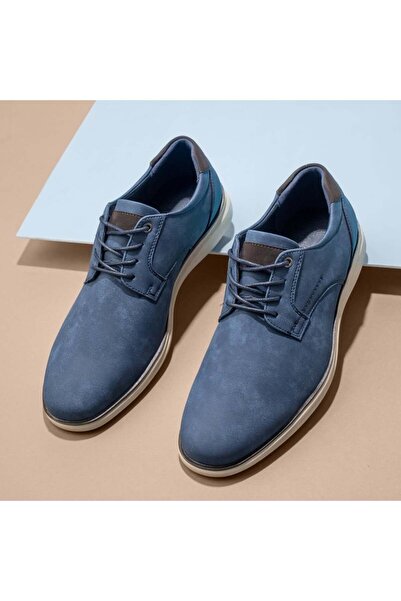 BMoD Pantofi casual bărbătești albaștri cu șireturi MOD11223