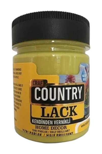 Craft Country Kendinden Vernikli Lack Hobi Boyası 120 ml 4037 Limon Küfü