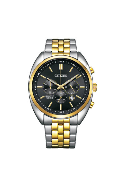 Citizen ساعة رجالية تناظرية بمينا أسود - AN8214-55E