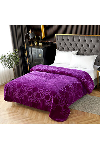 OEM Cocolino Embossed Blanket, 200x240 cm, purple, PGU04
